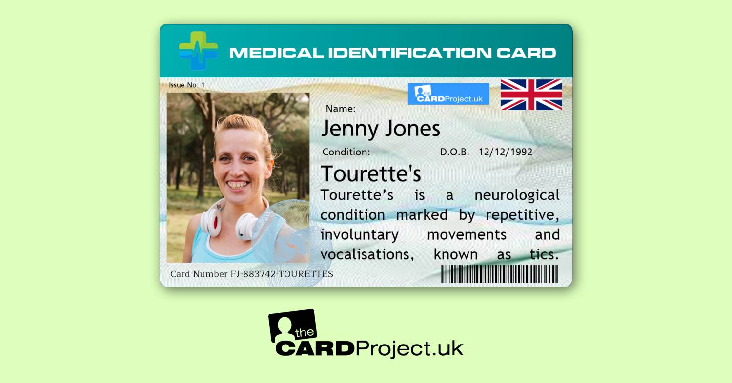 Tourettes Prem Photo Medical ID Card 